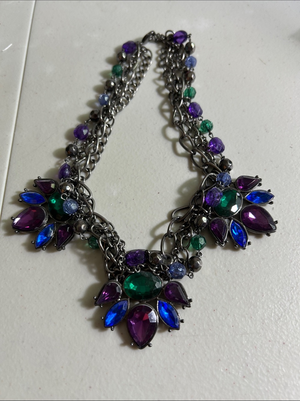 Statement Multi-Color Crystal Necklace - Women Jewelry